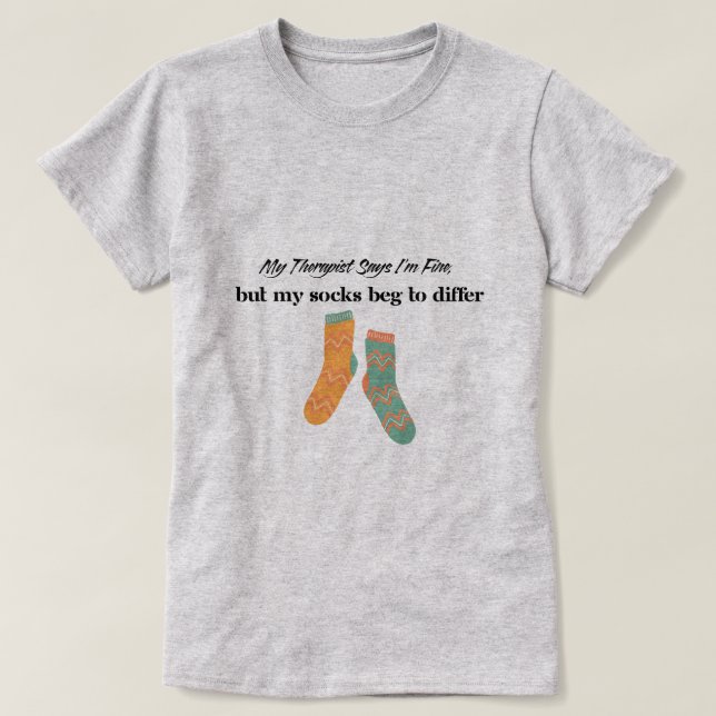 T-shirt Mon thérapeute dit que ça va (Design devant)