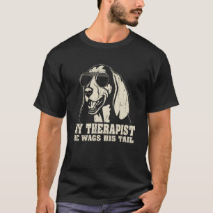 T-shirt Mon Thérapeute Il Remercie Son Tail Basset Hound