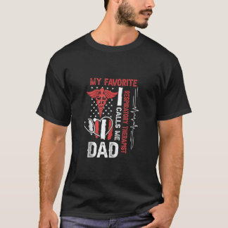 T-shirt Mon Thérapeute Respiratoire Préféré M'Appelle Papa