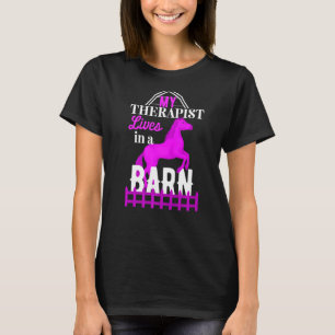 T-shirt Mon Thérapeute Vit Dans Un Cheval D'Élevage