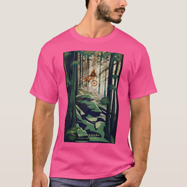 T-shirt Mon Thérapie Vélo de Montagne (Devant)