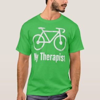 T-shirt Mon Thérapiste Bicycle Drôle Vélo équitation