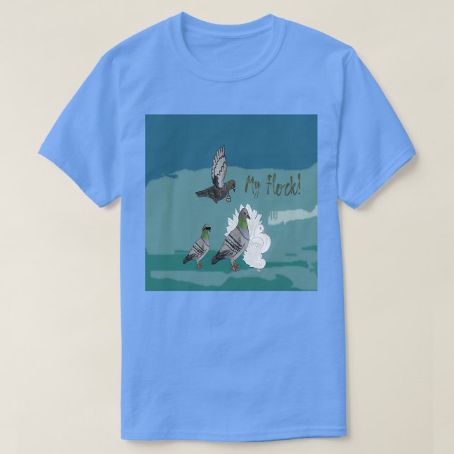 T-shirt Mon troupeau de pigeon 2 (Design devant)
