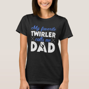 T-shirt Mon Twirler préféré m'appelle Papa Baton Twirling