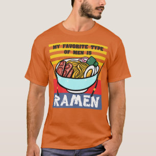 T-shirt Mon Type Préféré D'Hommes Est Ramen, Retro Japonai