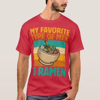 T-shirt Mon Type Préféré D'Hommes Est Ramen, Retro Japonai