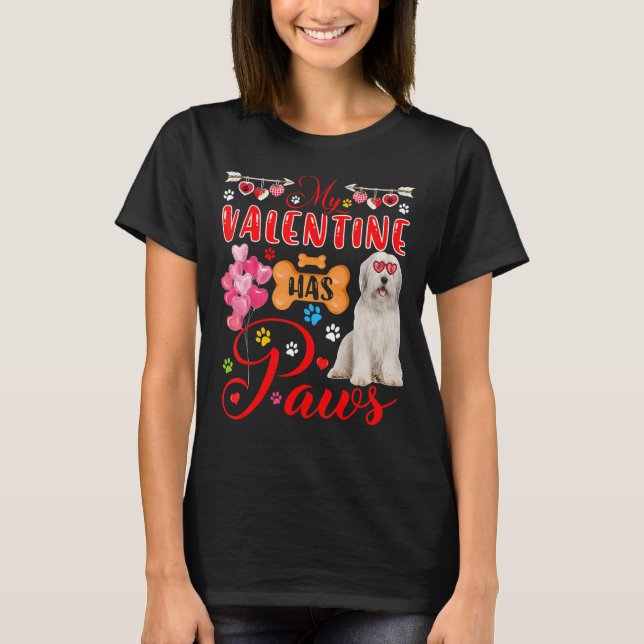 T-shirt Mon Valentin A Des Pagodes Belle Collie Tourné (Devant)
