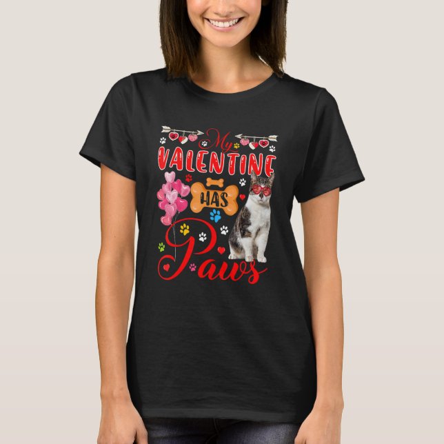 T-shirt Mon Valentin A Des Pagodes Cute Crossbrez Chat Sun (Devant)