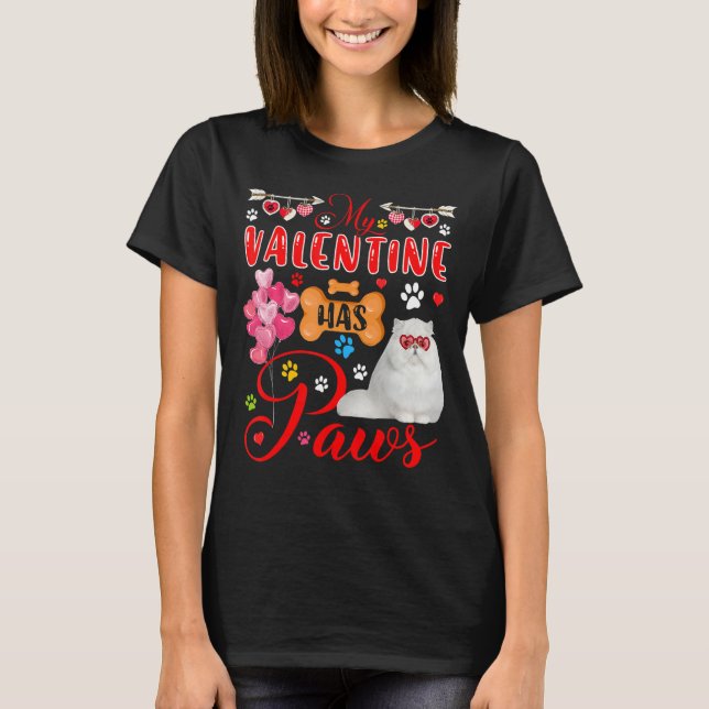 T-shirt Mon Valentin A Des Pâtes De Mignonnes Lunettes De  (Devant)