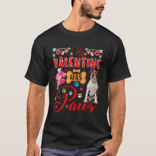 T-shirt Mon Valentin a des pattes mignonnes Boston Terrier