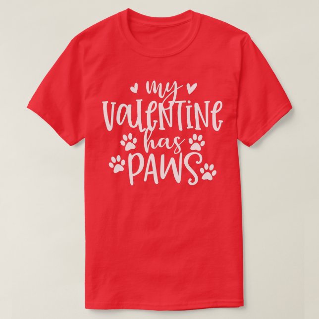 T-shirt Mon Valentine a des pattes drôle Chat Amoureux des (Design devant)