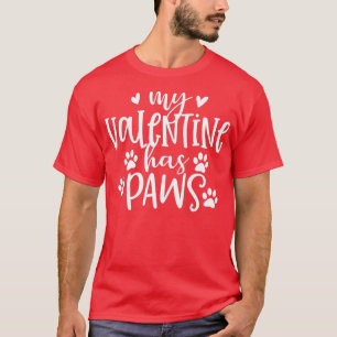T-shirt Mon Valentine a des pattes drôle Chat Amoureux des