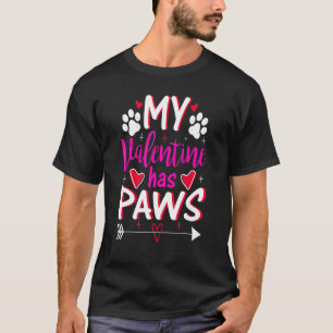 T-shirt Mon Valentine A Pws Drôle Chat Amoureux des chiens