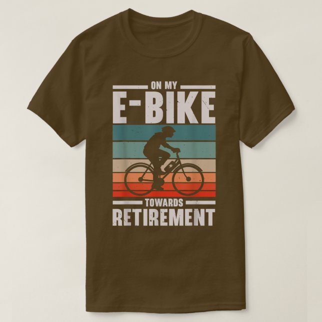 T-shirt Mon vélo électronique vers la retraite Vélo électr (Design devant)