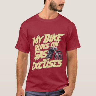 T-shirt Mon Vélo Fonctionne Sur Le Gaz, Pas Excusez