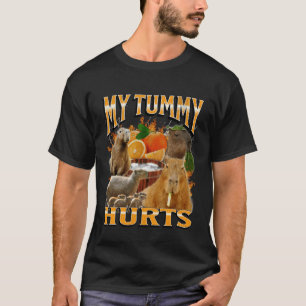 T-shirt Mon Ventre Me Fait Mal Drôle Capybara Mème Bootleg