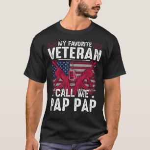 T-shirt Mon vétéran favori Appelez-moi PAP PAP Vétérinaire