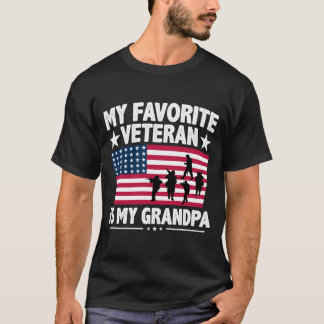 T-shirt Mon vétéran préféré est mon grand-père t shirt