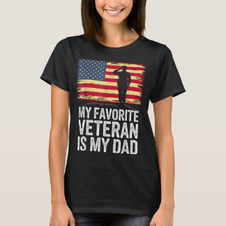 T-shirt Mon vétéran préféré est mon papa