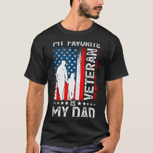 T-shirt Mon vétéran préféré est mon père Merci Vétéran