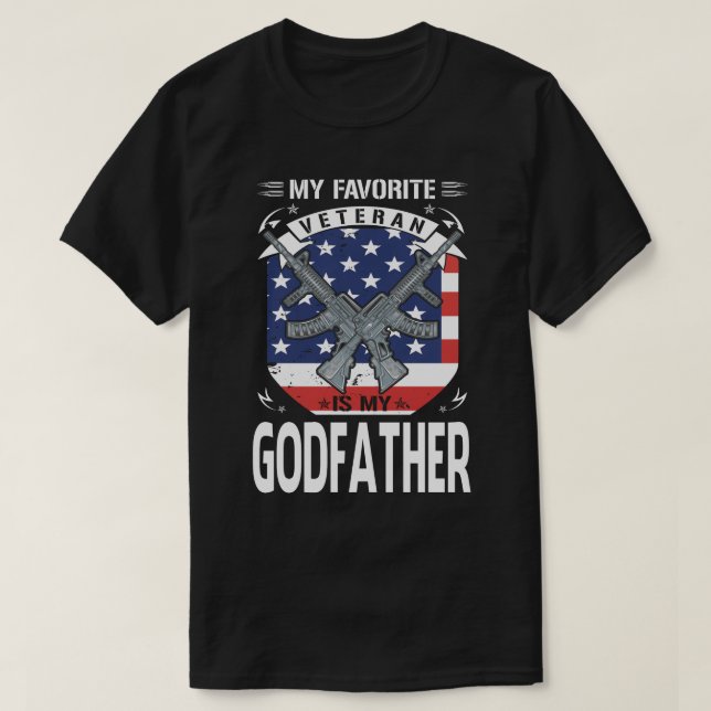 T-shirt Mon Vétérinaire favori est mon Drapeau GODFATHER U (Design devant)