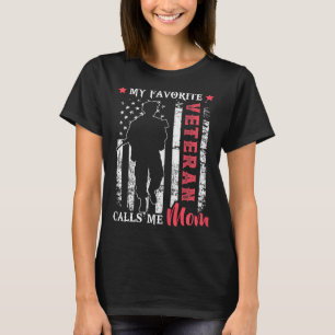 T-shirt Mon Vétérinaire favori m'appelle Maman USA Drapeau