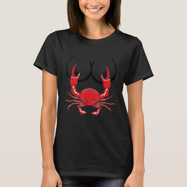 T-shirt Mon vilain poisson de fruits de mer mauvais crabe  (Devant)