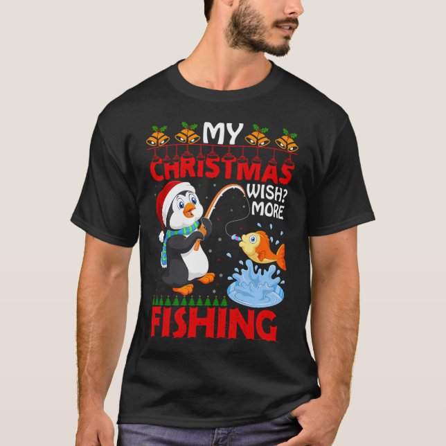 T-shirt mon vœu de Noël plus de pêche (Devant)