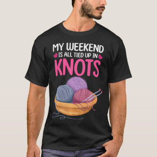 T-shirt Mon week-end au crochet est tout emmêlé