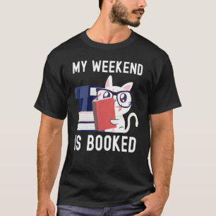 T-shirt Mon week-end est réservé Livres à lire Chat mignon