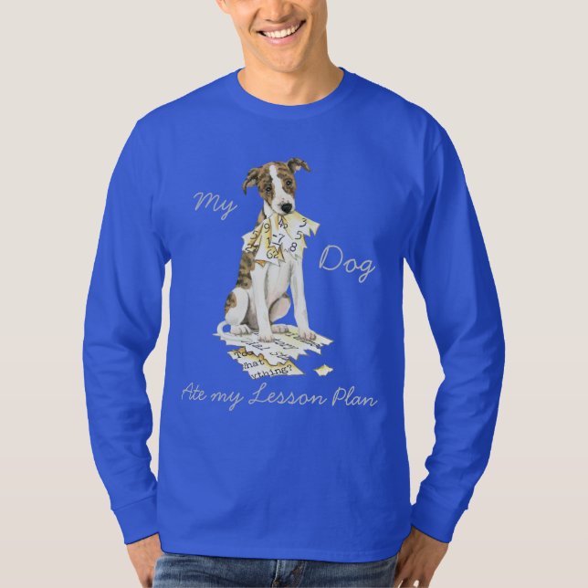 T-shirt Mon Whippet a mangé mon plan de leçon (Devant)