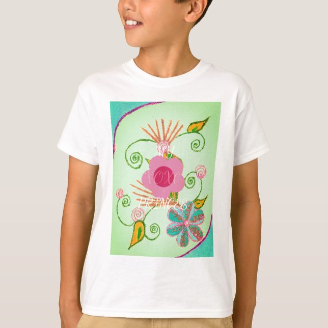 T-shirt Mon XOXO Little Princess Floral Art Design d'impre (Devant)