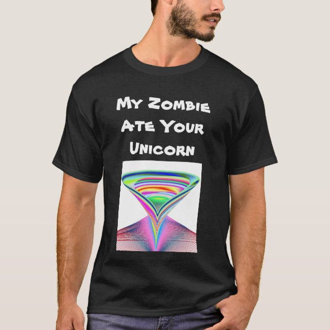 T-shirt Mon zombi a mangé votre licorne (Devant)