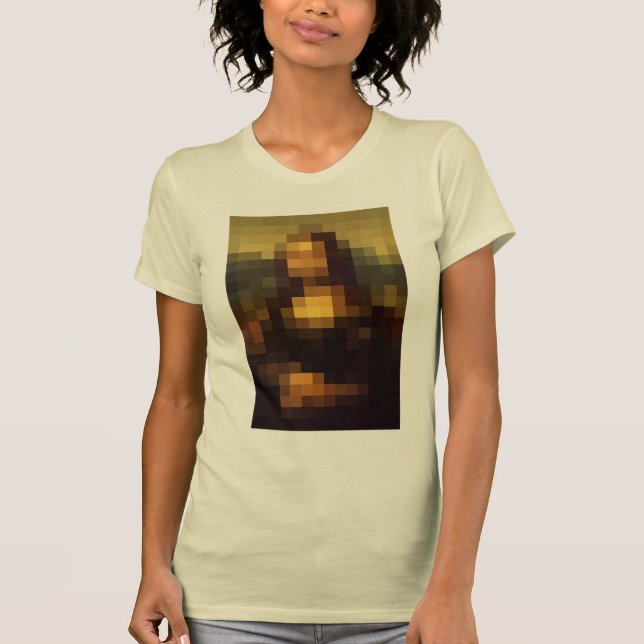 T-shirt Mona Lisa 3 Pixellée (Devant)