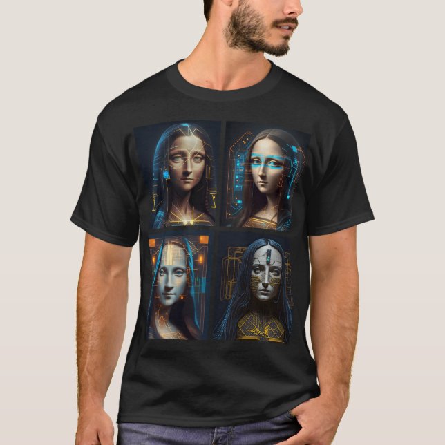 T-shirt Mona Lisa 4 Cyborgs (Devant)