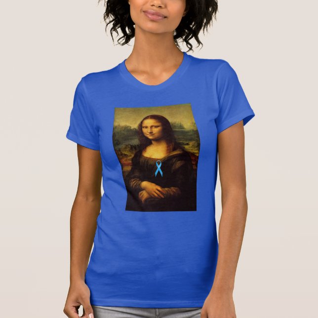 T-shirt Mona Lisa Au Ruban Bleu (Devant)