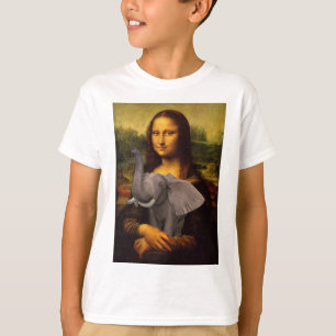 T-shirt Mona Lisa avec éléphant