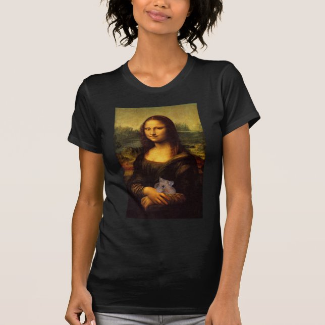 T-shirt Mona Lisa Avec Hamster (Devant)