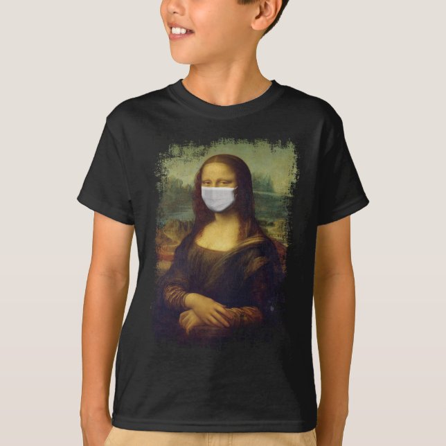 T-shirt Mona Lisa Avec Masque (Devant)