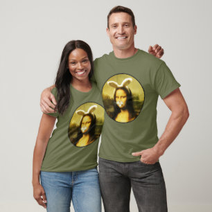 T-shirt Mona Lisa Bunny Ears Pâques