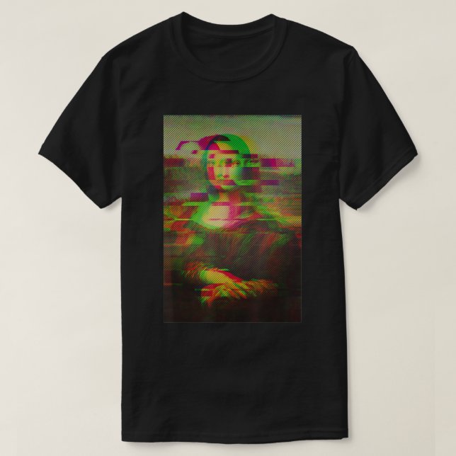 T-shirt Mona Lisa Célèbre peinture oeuvre Leonardo da Vinc (Design devant)