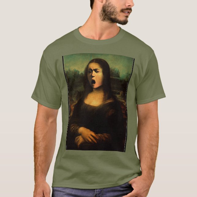 T-shirt Mona Lisa du Caravaggio / Medusa (Devant)