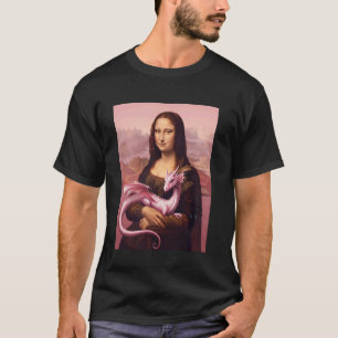 T-shirt Mona Lisa et son dragon de compagnie Le portrait d