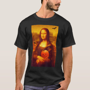 T-shirt Mona Lisa Halloween Citrouille Pop Art Gioconda po