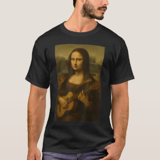 T-shirt Mona Lisa jouant de la guitare Guitariste de la Re