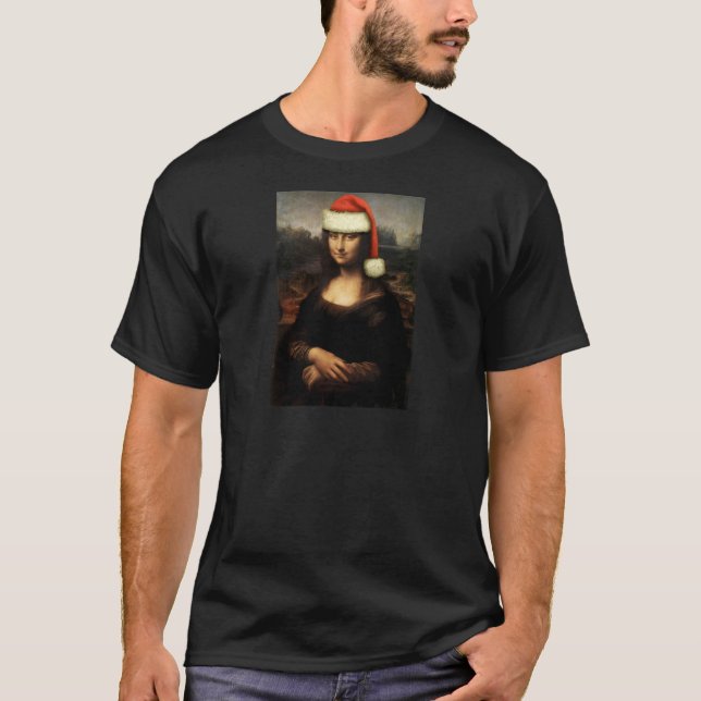 T-shirt Mona Lisa Père Noël (Devant)