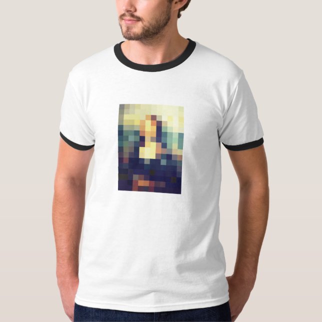 T-shirt Mona Lisa Pixelated (Devant)