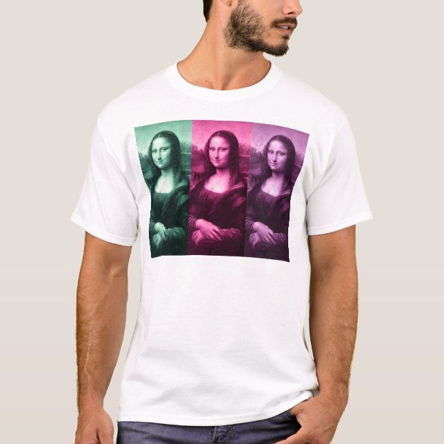 T-shirt Mona Lisa Rose vert violet (Devant)