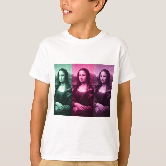 T-shirt Mona Lisa Rose vert violet (Devant)