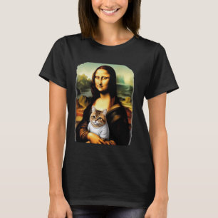 T-shirt mona lisa tenant chat kitty pour chats amoureux ch